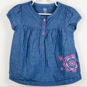 Carter’s girls blue chambray dress size 2T